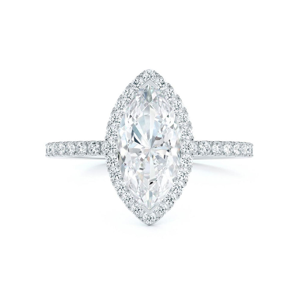 Marquise diamond 2025 halo ring