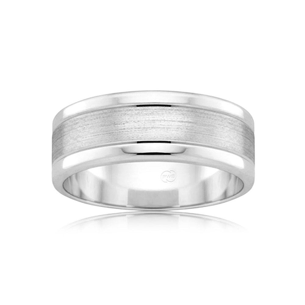 Mens 8mm clearance gold wedding band