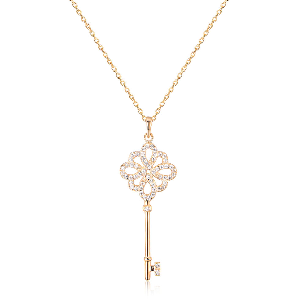 Diamond key clearance pendant necklace