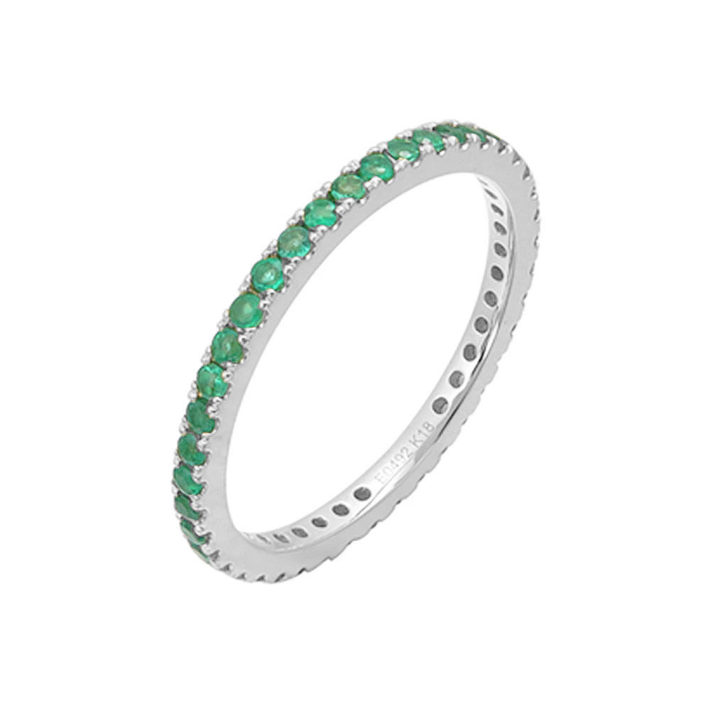 Gold emerald sale eternity ring