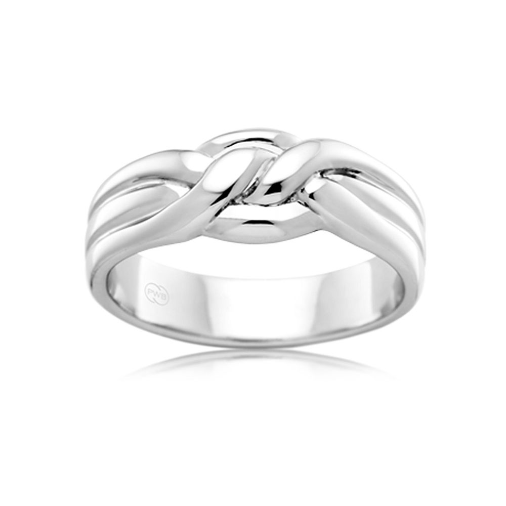 White gold sale knot ring