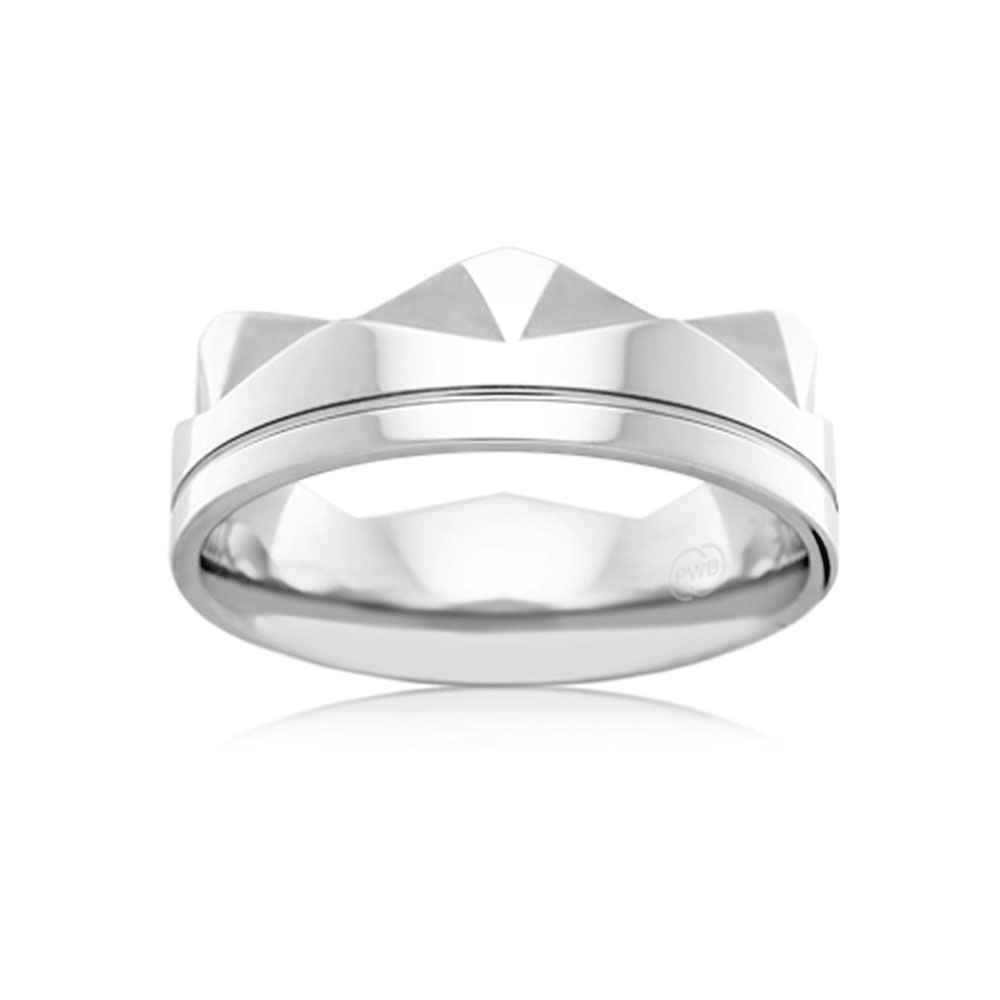 Mens hot sale groove rings