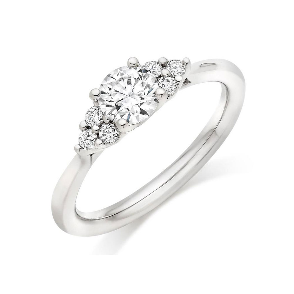 White gold sale trilogy engagement rings