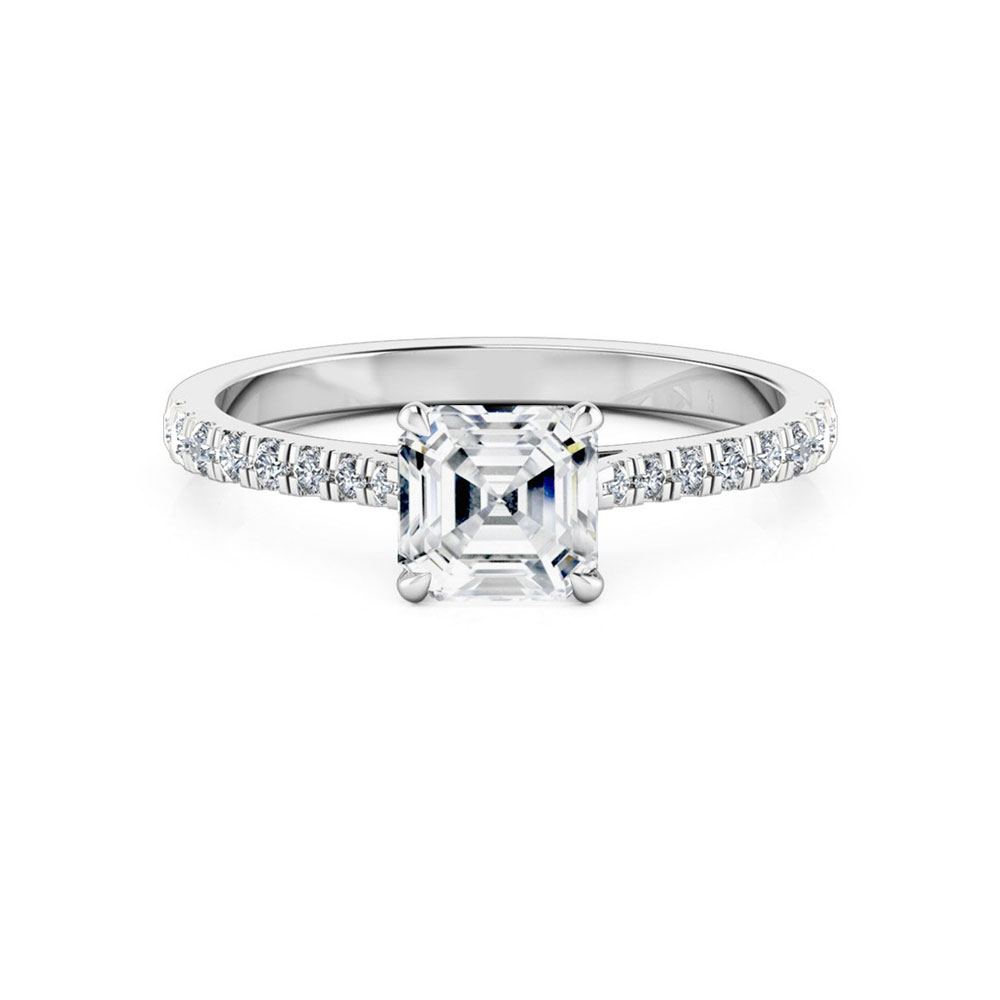 Mens asscher cut 2025 diamond ring