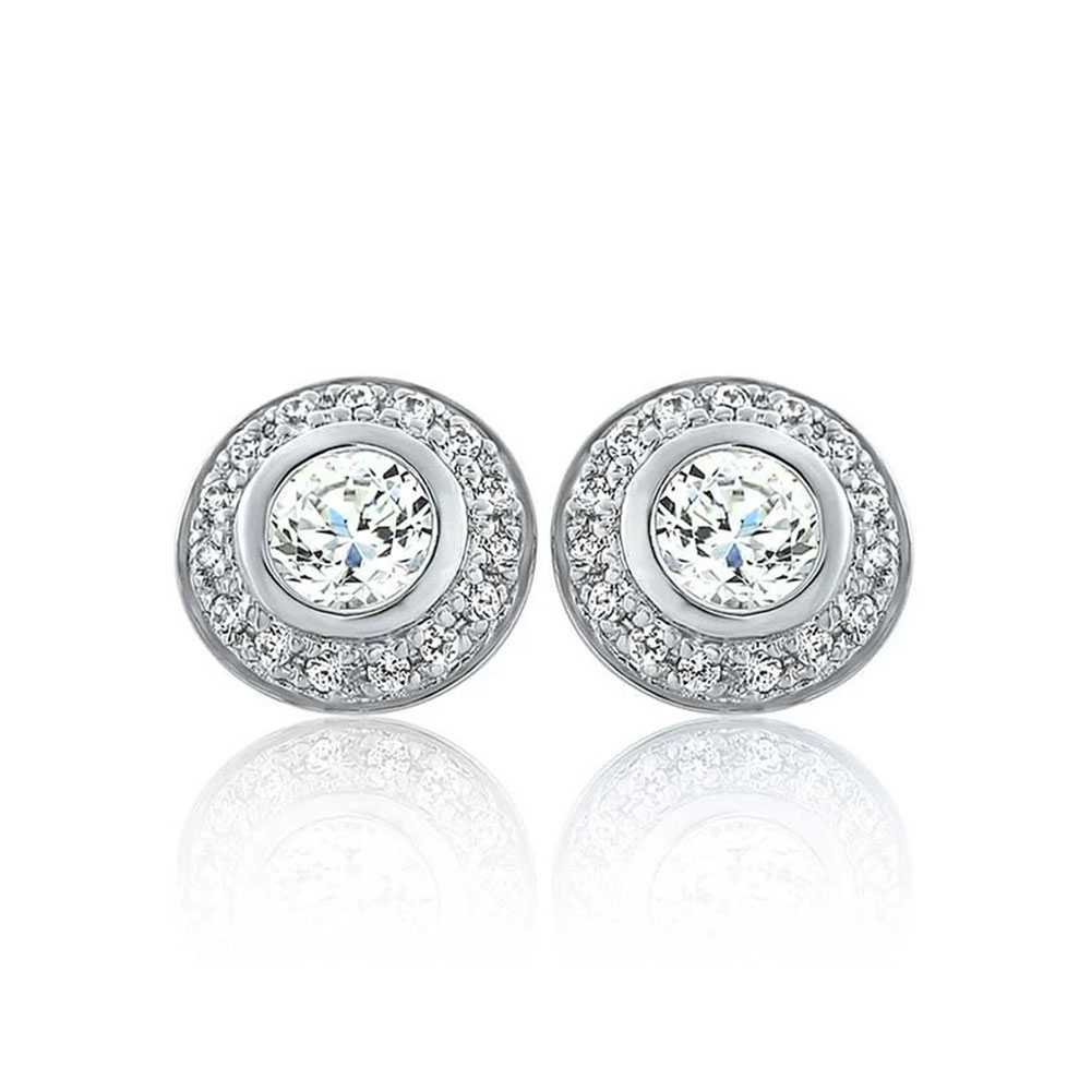 bezel earrings