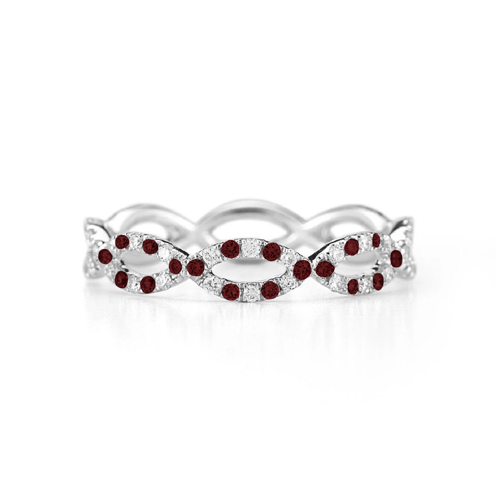 garnet infinity ring