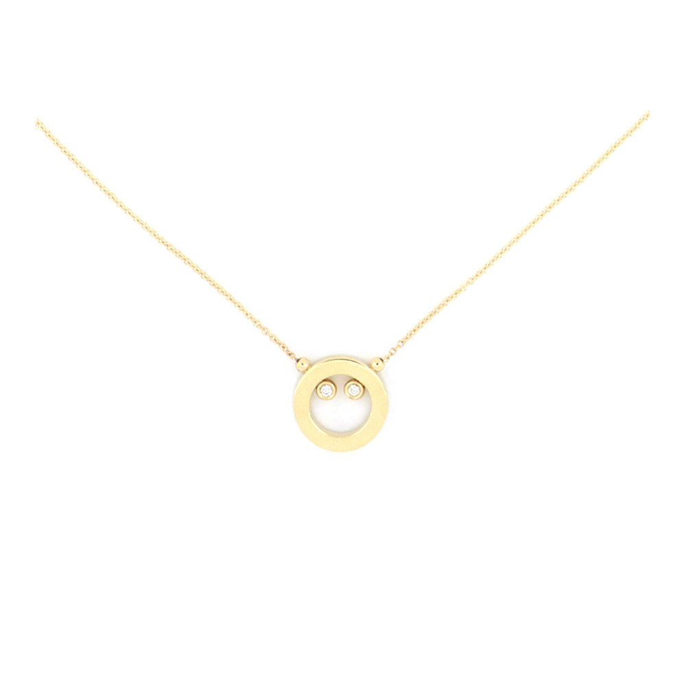 Real gold sale circle necklace