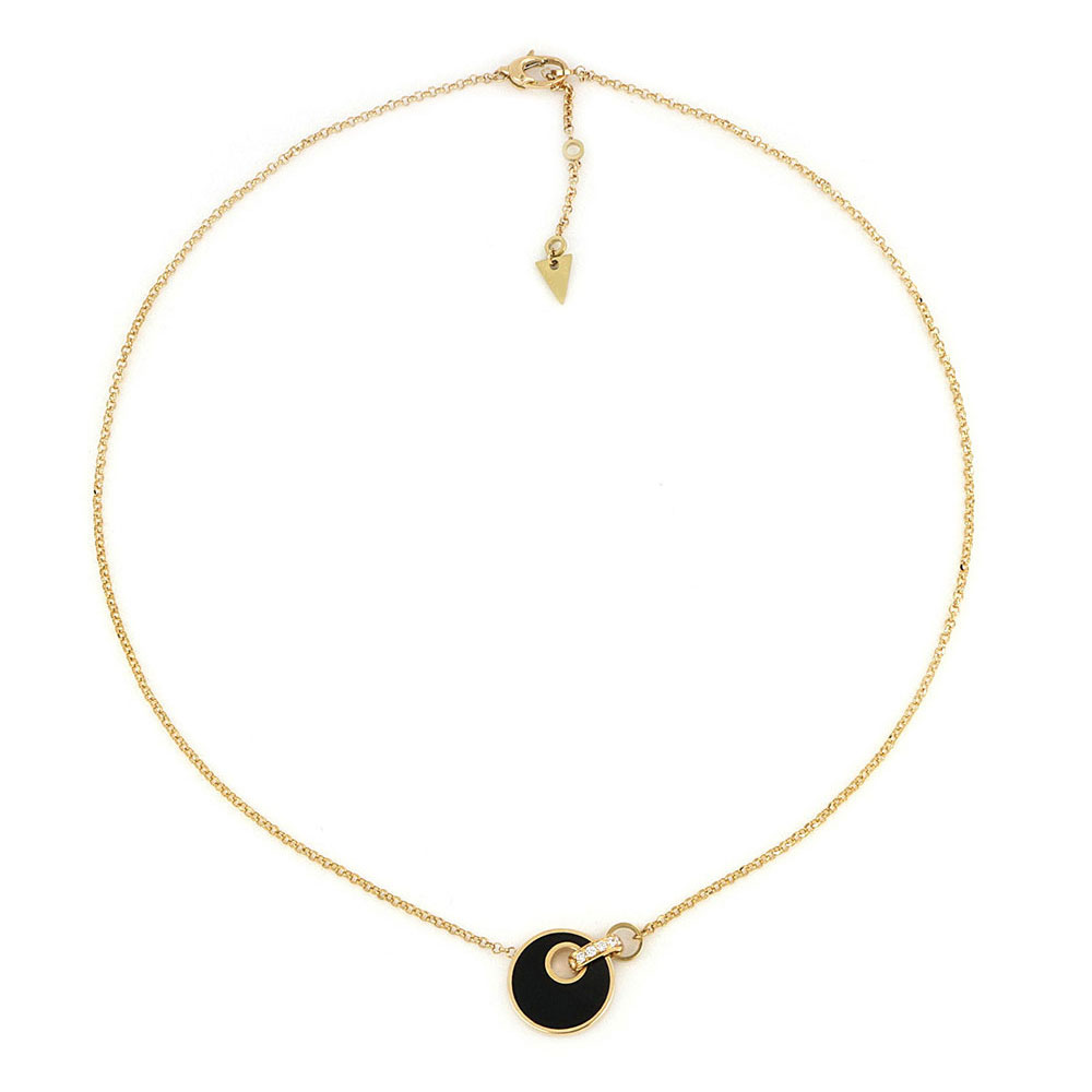 black onyx necklace gold