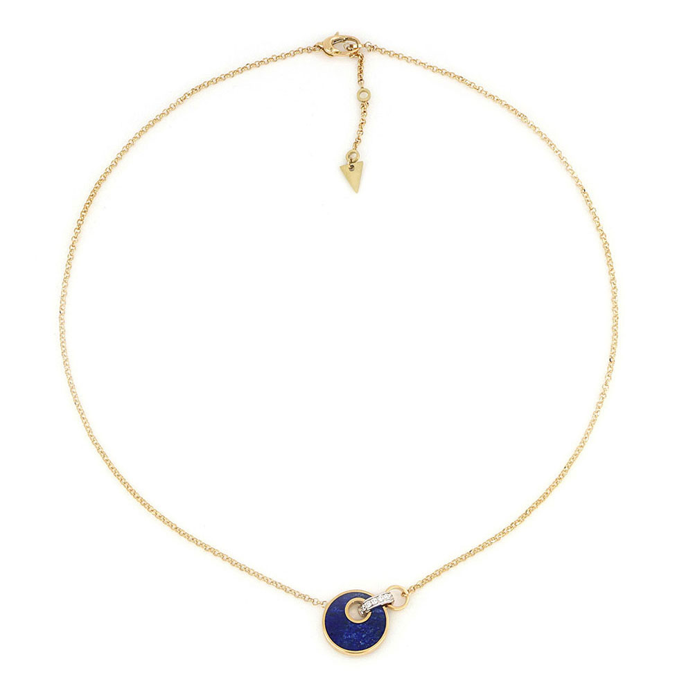 Gold hot sale lapis necklace