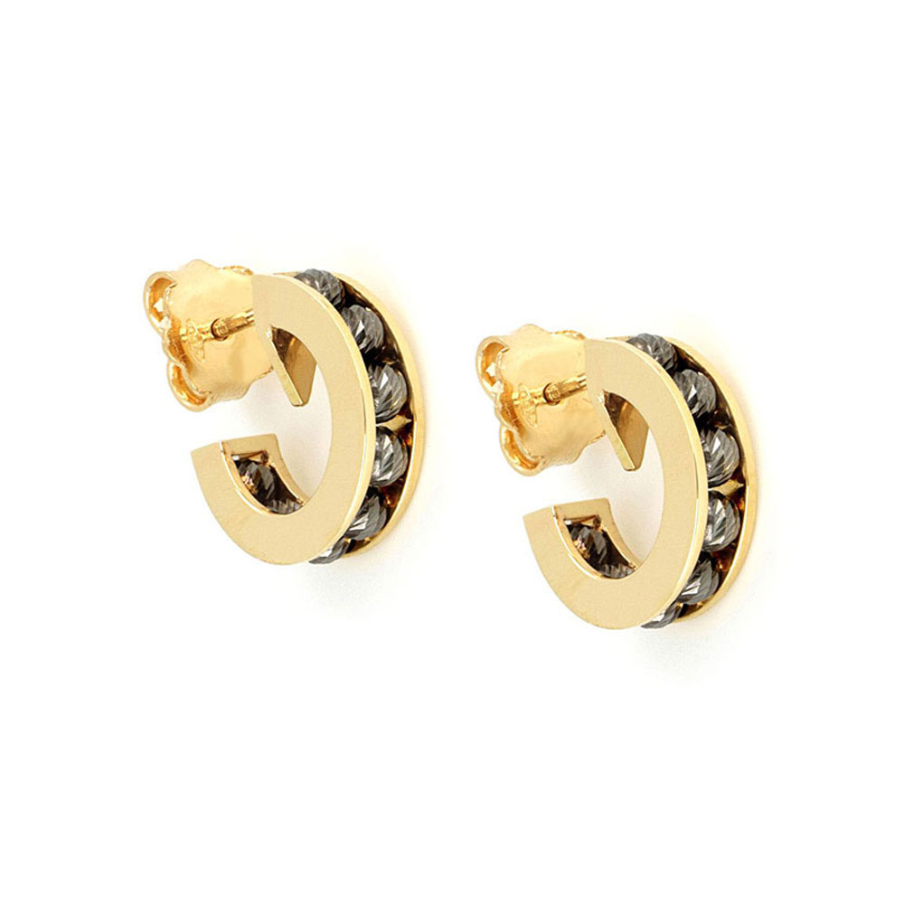 Gold and white hot sale gold hoop earrings