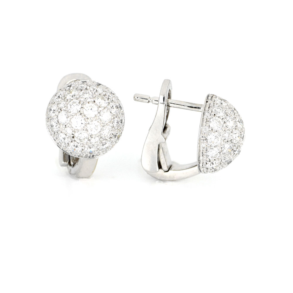 White deals diamond studs