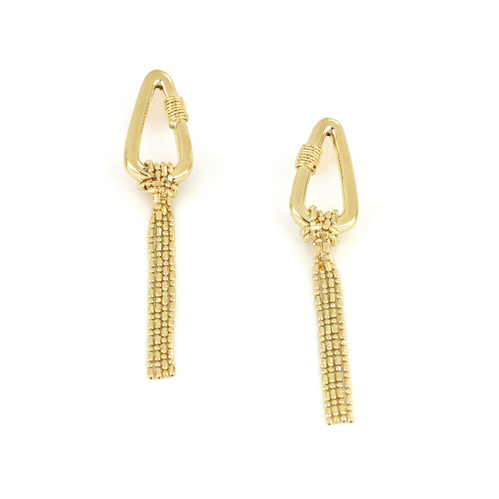 Gold long dangle on sale earrings