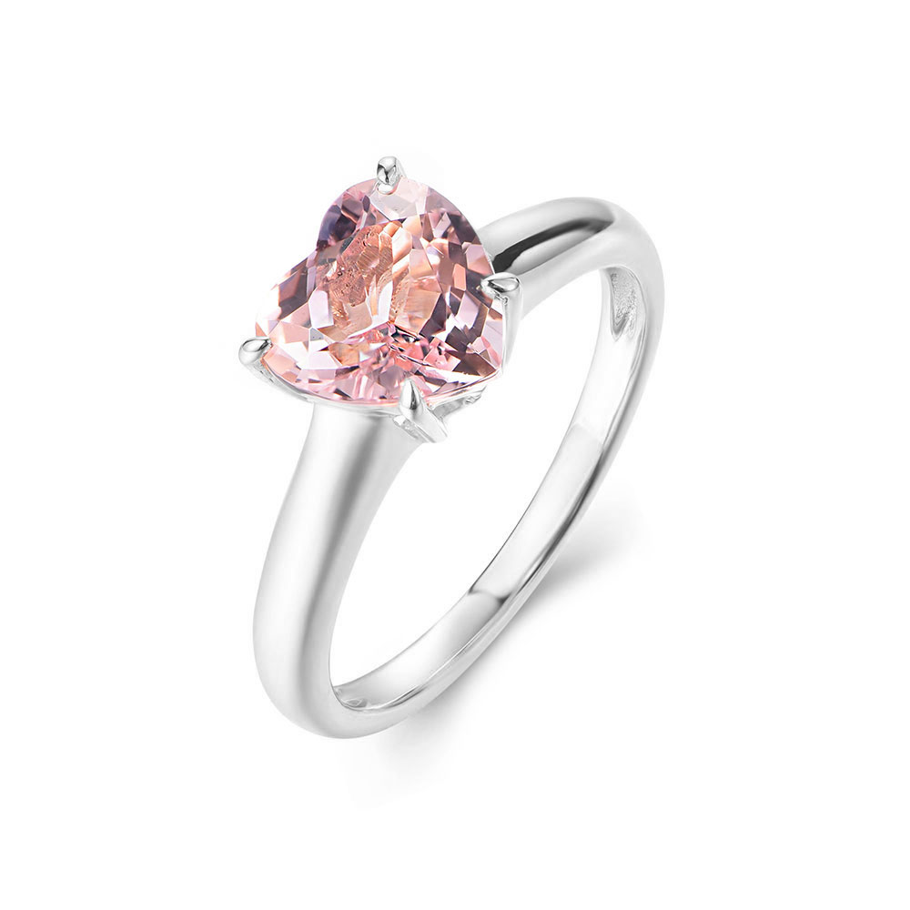 White hot sale morganite ring